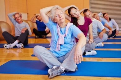 Group therapy exercise classes for cervical osteochondrosis